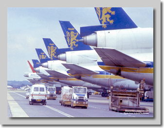 Four BCal DC10s & an A310 - LGW